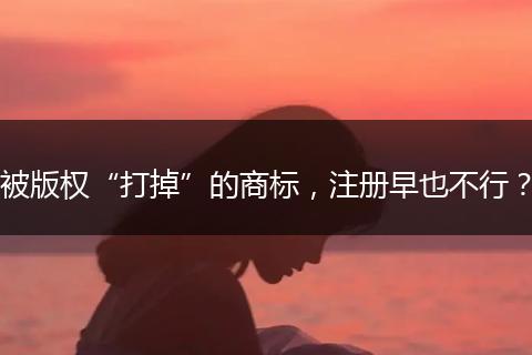 被版权“打掉”的商标，注册早也不行？