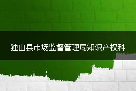 独山县市场监督管理局知识产权科