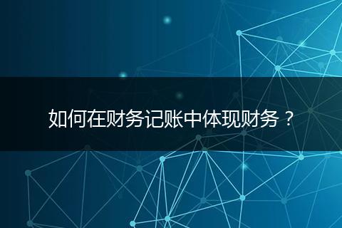 如何在财务记账中体现财务？