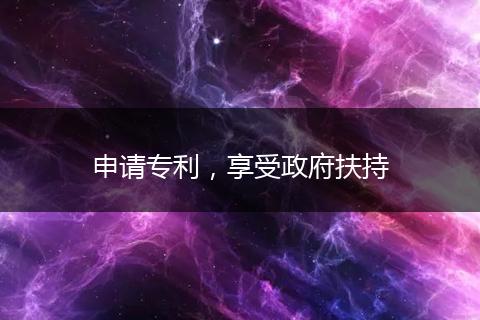 申请专利，享受政府扶持