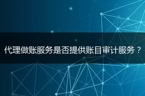 代理做账服务是否提供账目审计服务？