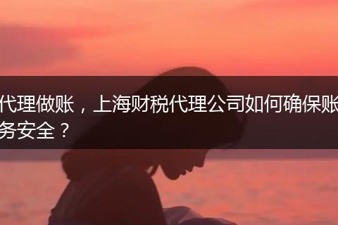 代理做账，上海财税代理公司如何确保账务安全？