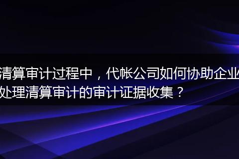 清算审计过程中，代帐公司如何协助企业处理清算审计的审计证据收集？