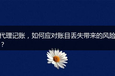 代理记账，如何应对账目丢失带来的风险？