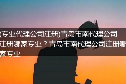 (专业代理公司注册)青岛市南代理公司注册哪家专业?青岛市南代理公司注册哪家专业