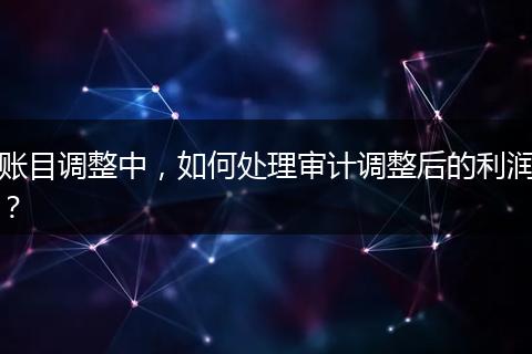 账目调整中，如何处理审计调整后的利润？