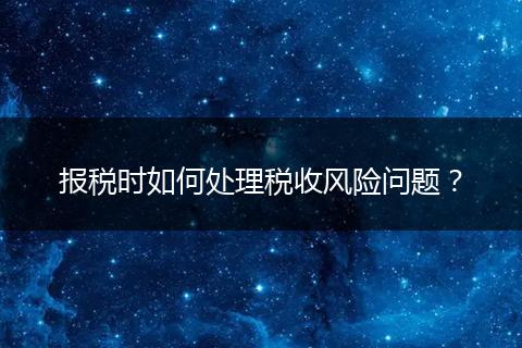 报税时如何处理税收风险问题？