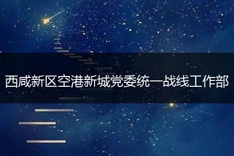 西咸新区空港新城党委统一战线工作部