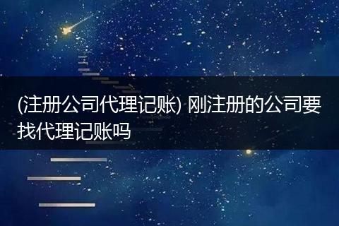 (注册公司代理记账) 刚注册的公司要找代理记账吗