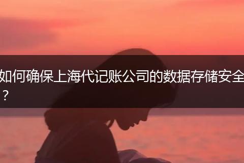 如何确保上海代记账公司的数据存储安全？