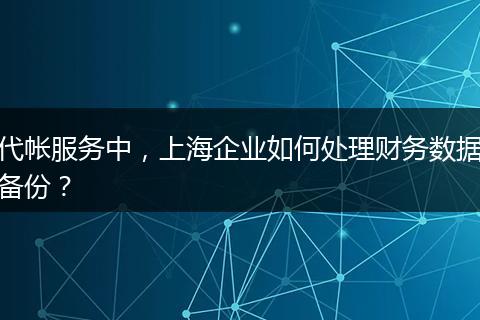代帐服务中，上海企业如何处理财务数据备份？