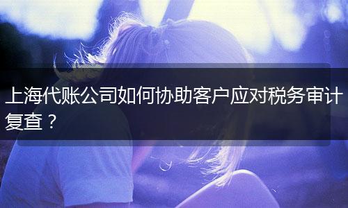 上海代账公司如何协助客户应对税务审计复查？