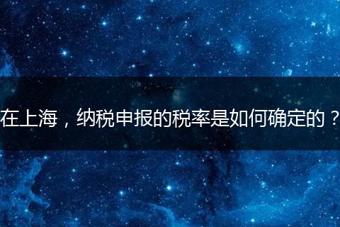 在上海，纳税申报的税率是如何确定的？