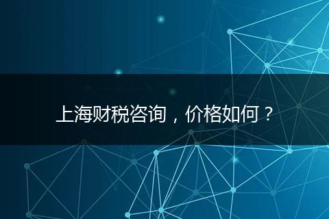 上海财税咨询，价格如何？