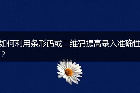 如何利用条形码或二维码提高录入准确性？