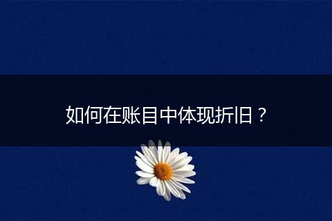 如何在账目中体现折旧？