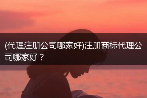 (代理注册公司哪家好)注册商标代理公司哪家好？