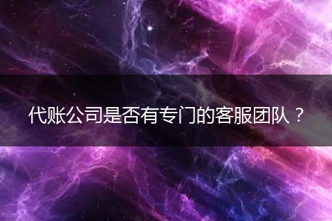 代账公司是否有专门的客服团队？