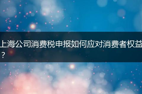 上海公司消费税申报如何应对消费者权益？