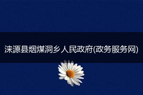 涞源县烟煤洞乡人民政府(政务服务网)