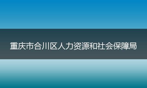 重庆市合川区人力资源和社会保障局