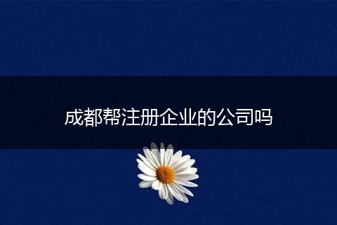 成都帮注册企业的公司吗