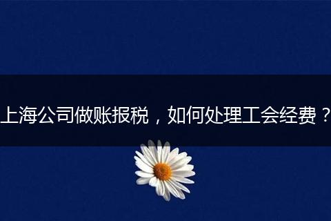 上海公司做账报税，如何处理工会经费？