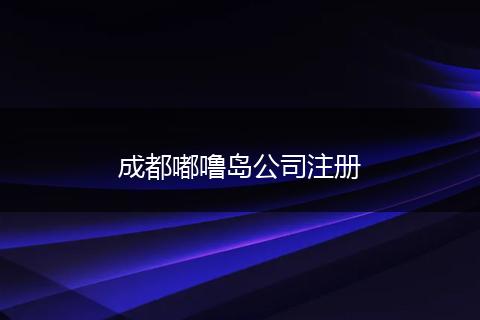 成都嘟噜岛公司注册