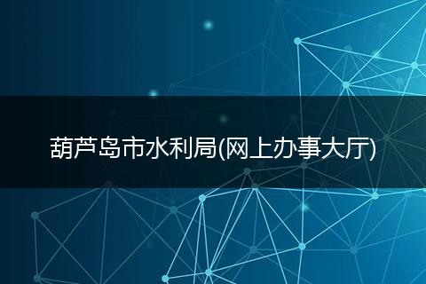 葫芦岛市水利局(网上办事大厅)