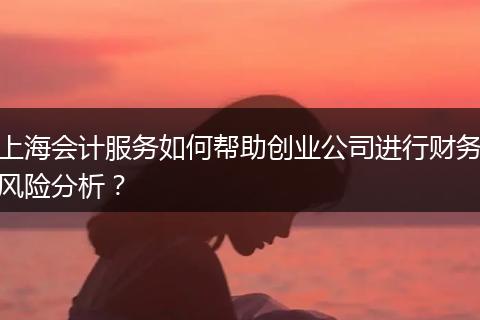 上海会计服务如何帮助创业公司进行财务风险分析？