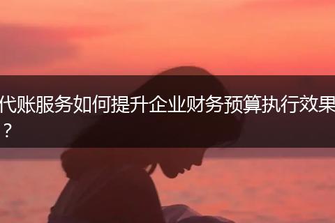代账服务如何提升企业财务预算执行效果？