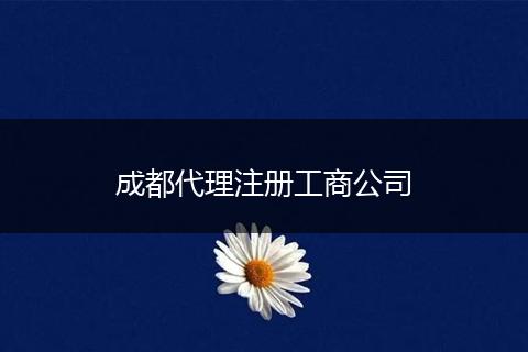 成都代理注册工商公司