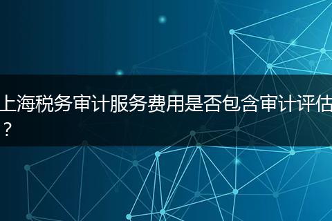 上海税务审计服务费用是否包含审计评估？