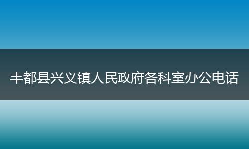 丰都县兴义镇人民政府各科室办公电话