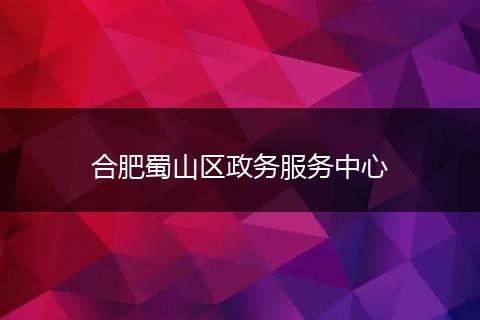 合肥蜀山区政务服务中心