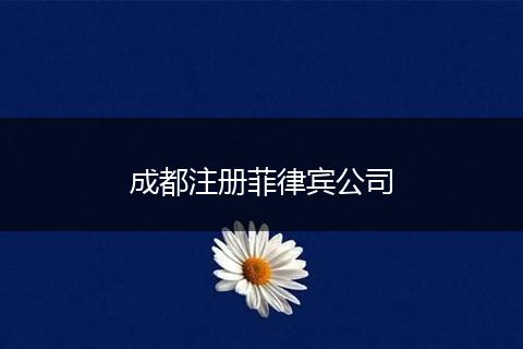 成都注册菲律宾公司