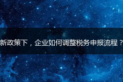 新政策下，企业如何调整税务申报流程？