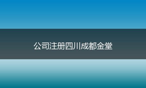 公司注册四川成都金堂