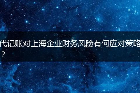 代记账对上海企业财务风险有何应对策略？