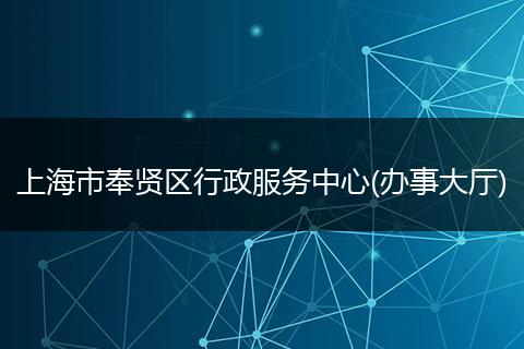 上海市奉贤区行政服务中心(办事大厅)