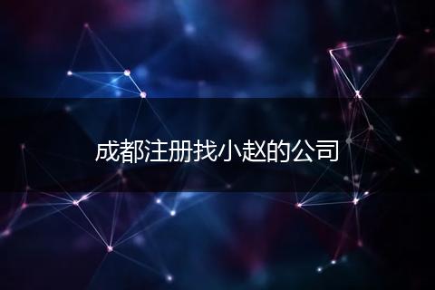 成都注册找小赵的公司