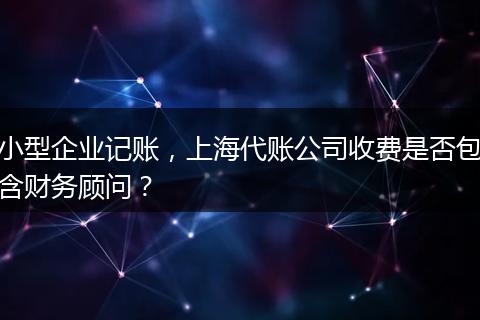 小型企业记账，上海代账公司收费是否包含财务顾问？