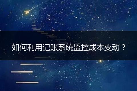 如何利用记账系统监控成本变动？