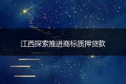 江西探索推进商标质押贷款