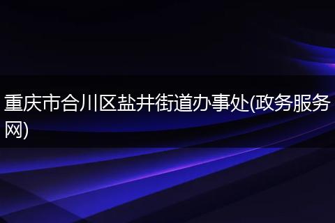 重庆市合川区盐井街道办事处(政务服务网)