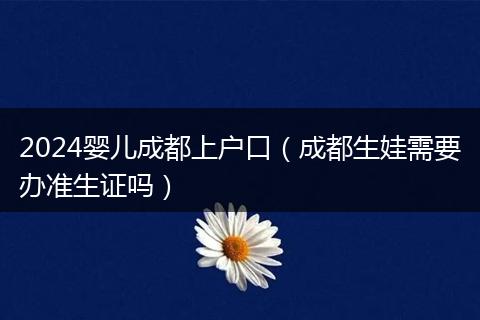 2024婴儿成都上户口（成都生娃需要办准生证吗）