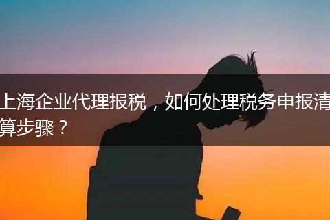 上海企业代理报税,如何处理税务申报清算步骤?