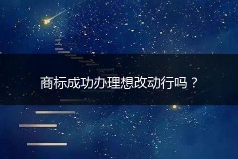 商标成功办理想改动行吗？