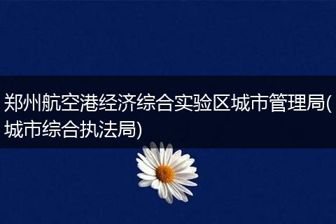 郑州航空港经济综合实验区城市管理局(城市综合执法局)