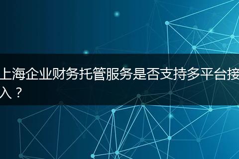 上海企业财务托管服务是否支持多平台接入?